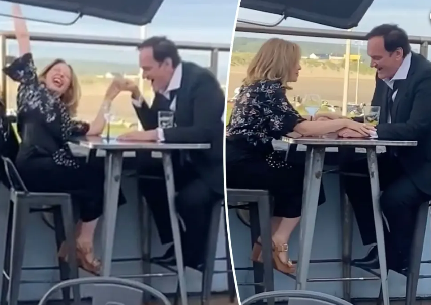 Quentin Tarantino dhe Kylie Minogue habisin banorët e një qyteti të vogël në Uells
