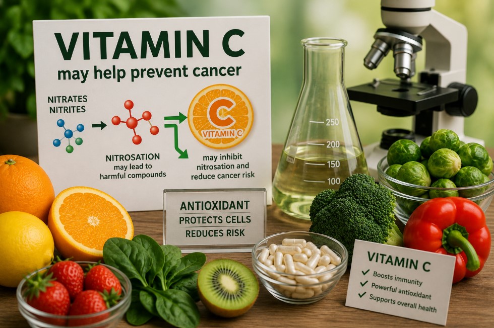 Vitamina C mund të ndihmojë në uljen e rrezikut të kancerit