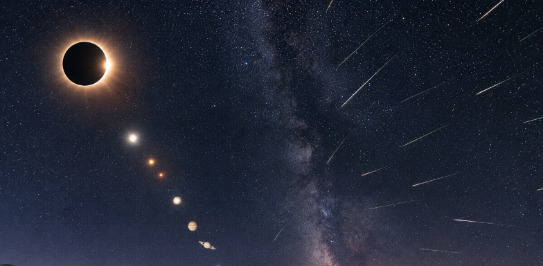 Spektakël i rrallë astronomike: eklipsi, Perseidët dhe gjashtë planetë në të njëjtën kohë