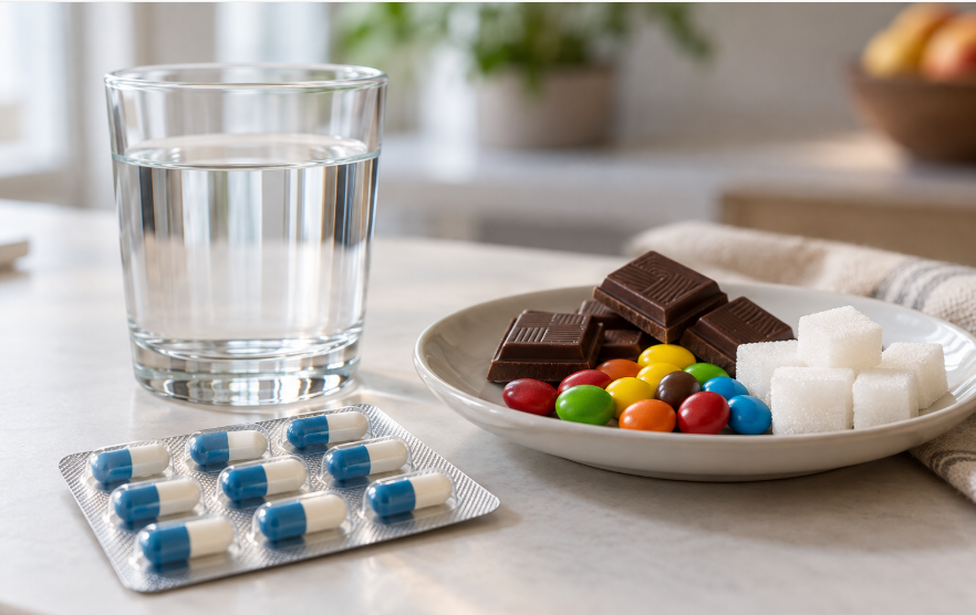 Ëmbëlsirat gjatë përdorimit të antibiotikëve mund të ndikojnë në bakteret e zorrëve